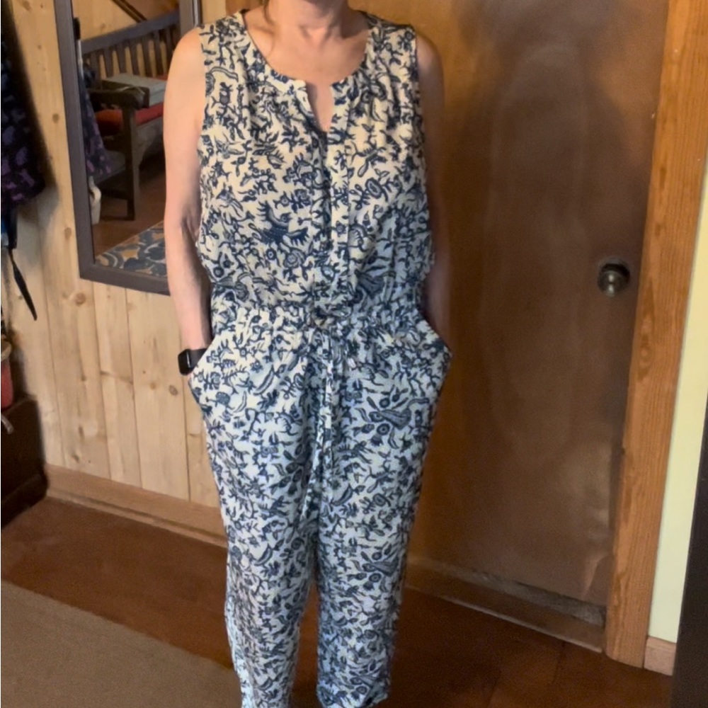Anthropologie Floral Jumpsuit